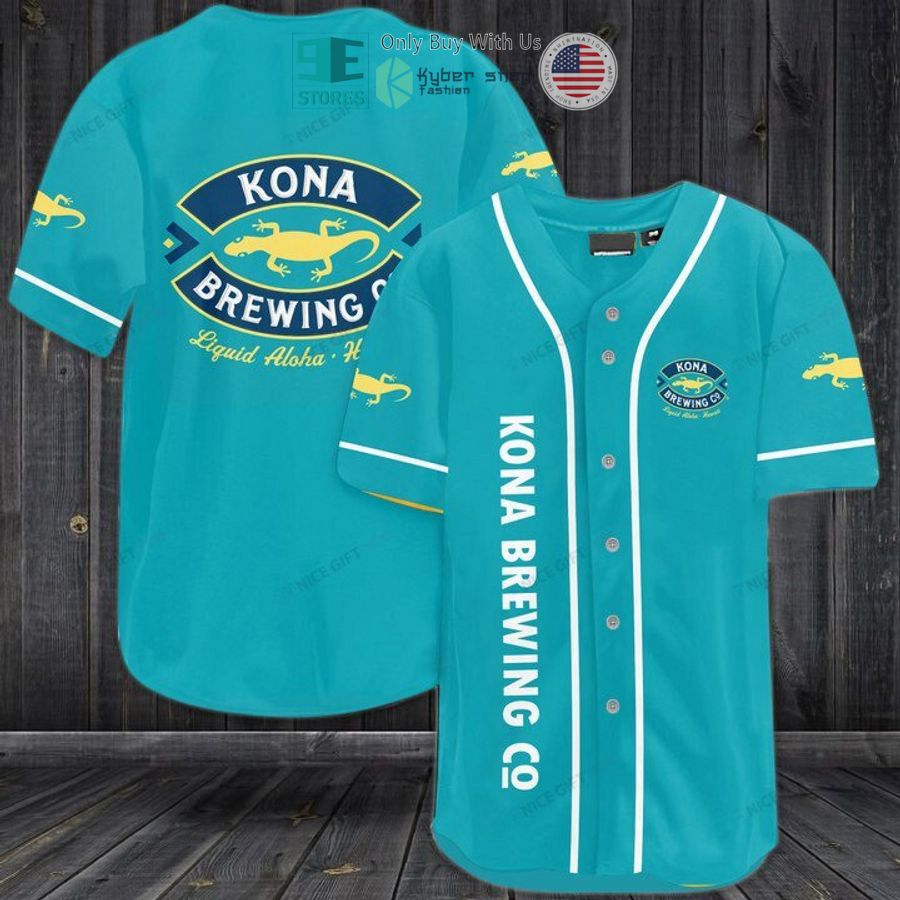BEST Kona Brewing blue Baseball Jersey