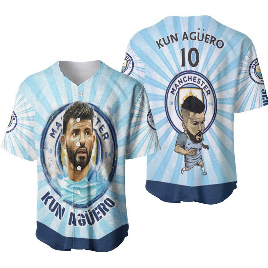 Kun Aguero 10 Sergio Aguero Best Footballer Funny Chibi Manchester City Designed Allover Gift For Aguero Fans... (Image 2)