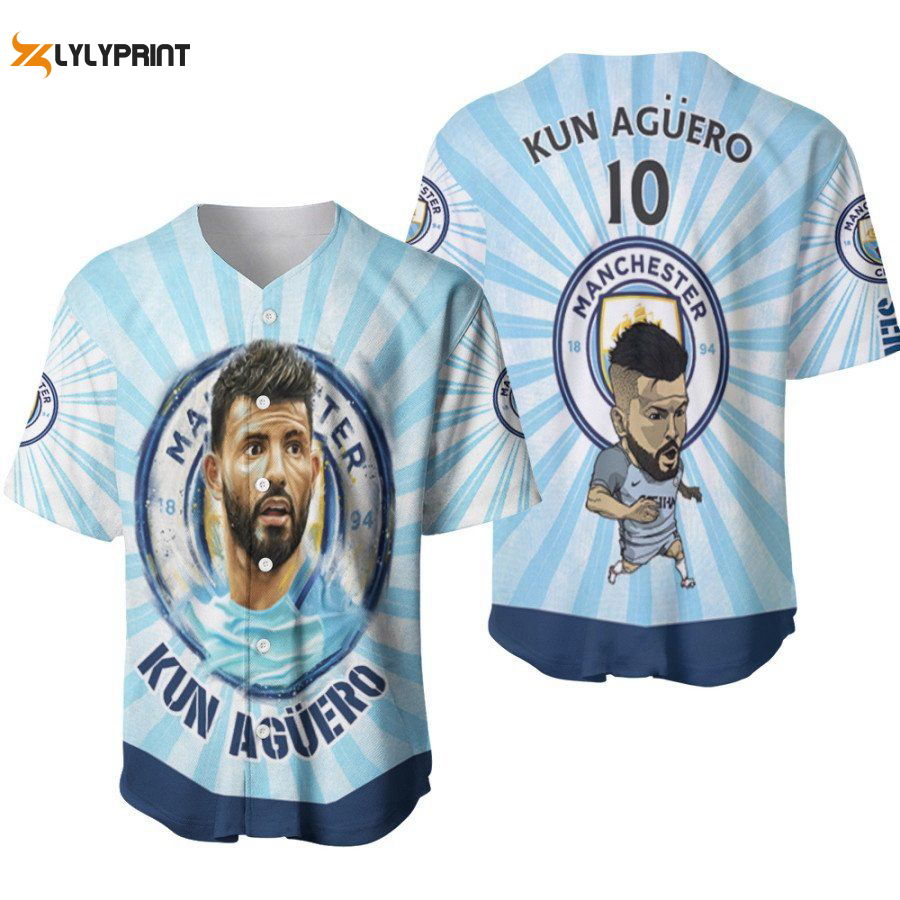Kun Aguero 10 Sergio Aguero Best Footballer Funny Chibi Manchester City Designed Allover Gift For Aguero Fans... (Image 1)