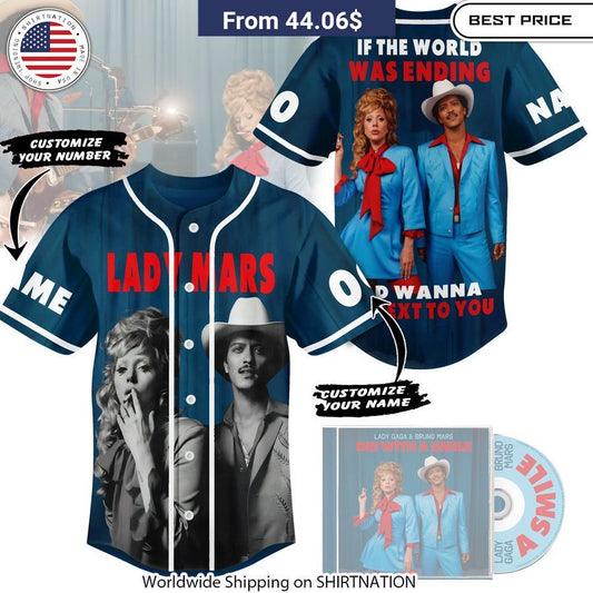 Lady Mars If The World Was Ending I'd Wanna Be Next To You Baseball Jersey