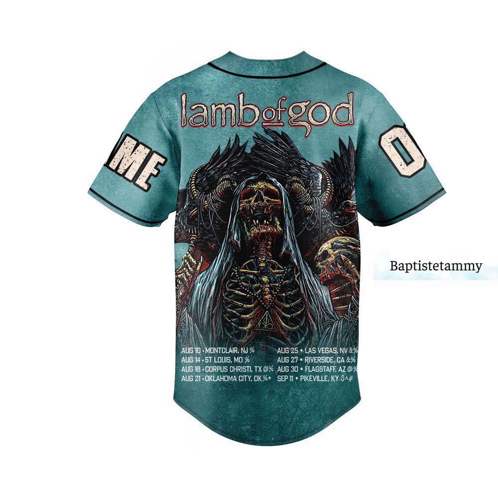 Lamb Of God Baseball Jersey For Men Women, Lamb Of God Jersey, Horror Jersey - lylyprint.com T-Shirts, Hoodie,... (Image 2)