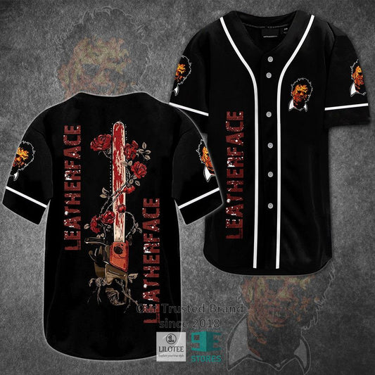 Leatherface Horror Movie Baseball Jersey