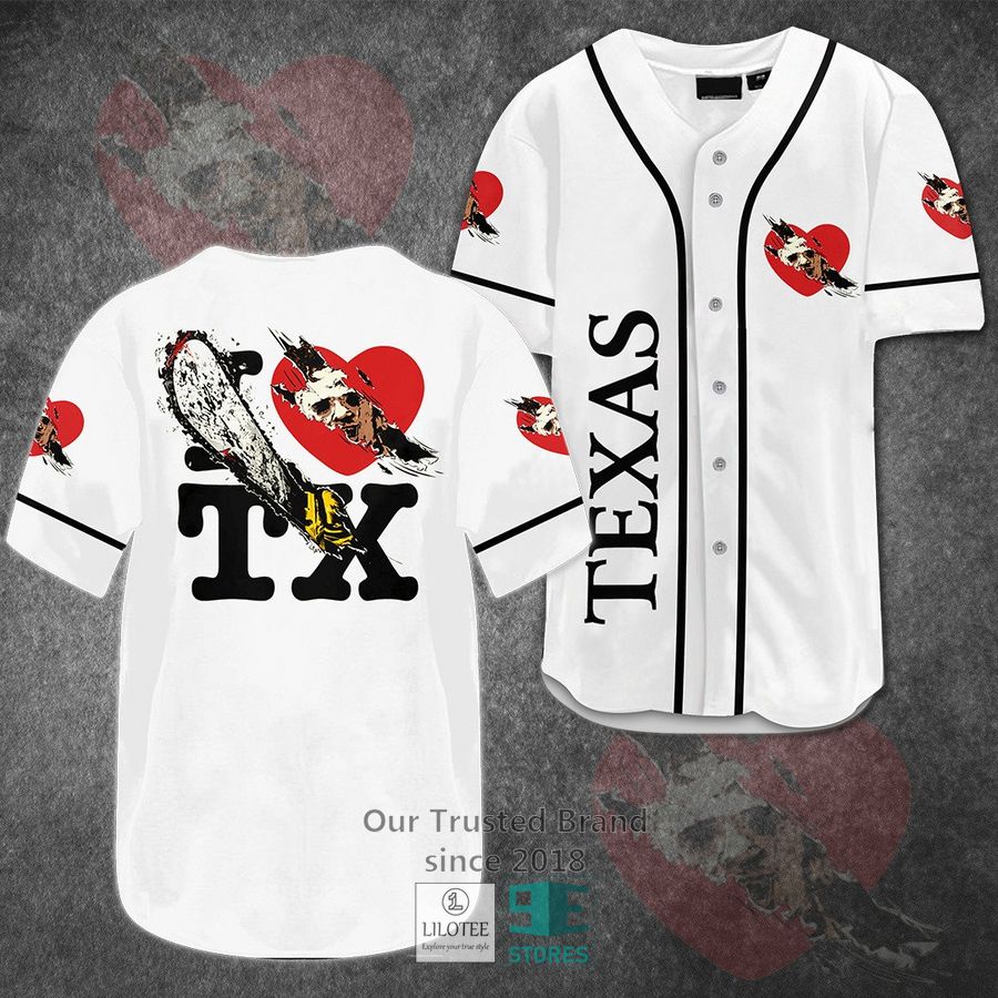 Leatherface love Texas Horror Movie Baseball Jersey