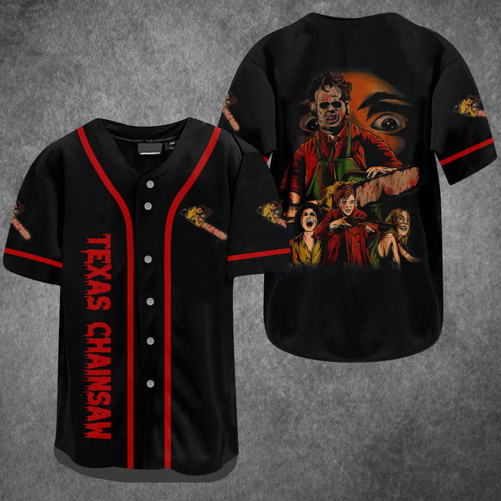 Leatherface Texas Chainsaw Baseball Jersey: Premium Leather Design for Ultimate Fans