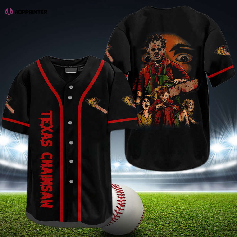 Leatherface Texas Chainsaw Baseball Jersey: Premium Leather Design for Ultimate Fans - Aopprinter T-Shirts,... (Image 1)