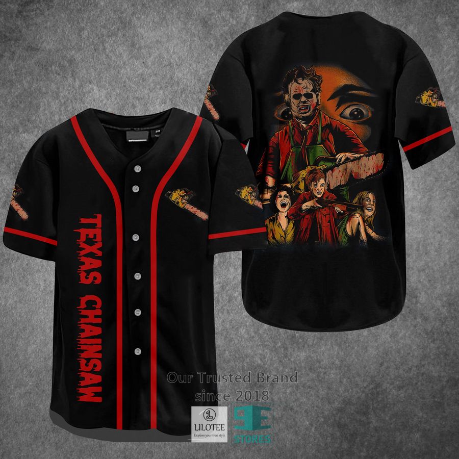Leatherface Texas Chainsaw Horror Movie Baseball Jersey