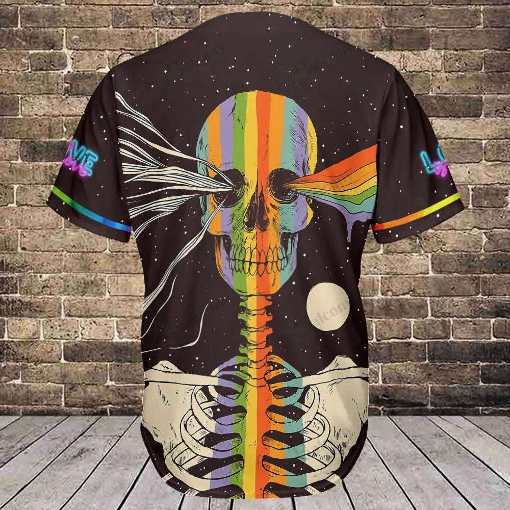LGBT Personalized Baseball Tee Skull Jersey 269 - Custom Name for Baseball Enthusiasts (Image 3)