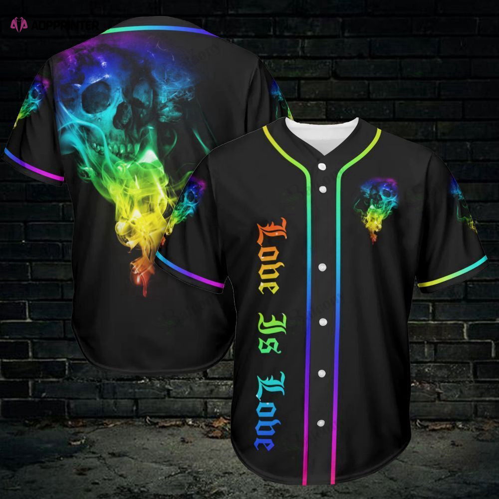 LGBT Skull Baseball Jersey 353 - Stylish Baseball Tee for Baseball Fans - Aopprinter Hoodie, Sweatshirt | WearSparks.com