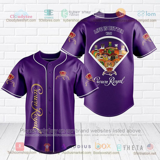 HOT Life Better With Crown Royal Baseball Jersey Shirt