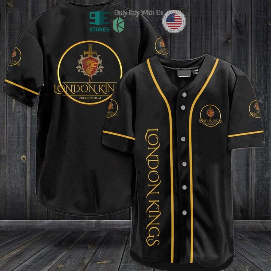 BEST London Kings Rum logo black Baseball Jersey