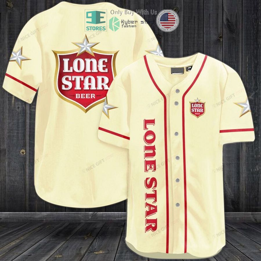 BEST Lone Star Beer logo Baseball Jersey