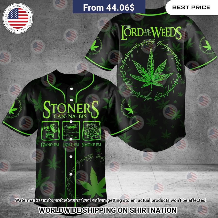Lord Of The Weeds Stoners Baseball Jersey