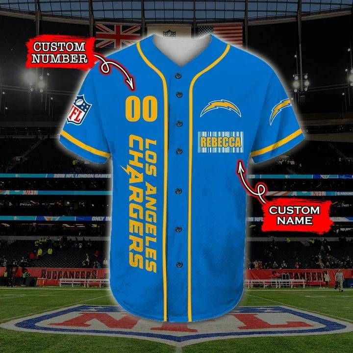 Los Angeles Chargers Personalized Baseball Jersey Fan Gifts - lylyprint.com T-Shirts, Hoodie, Sweatshirt (Image 4)