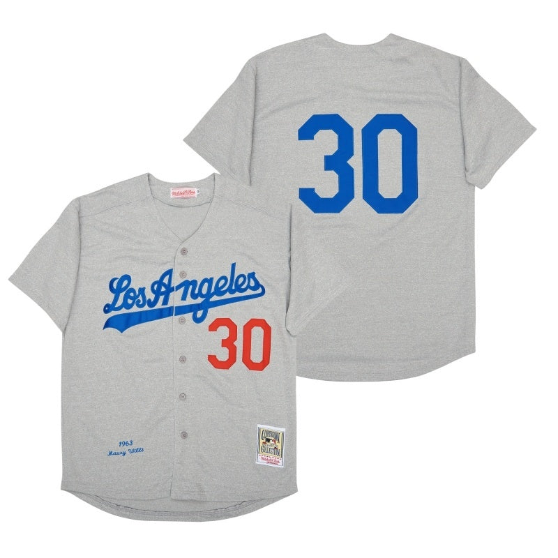los angeles dodgers #30 maury wills Style 6