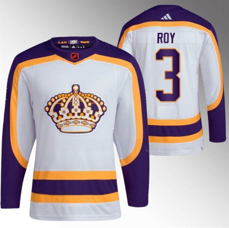 los angeles kings #3 matt roy white 2022 reverse retro