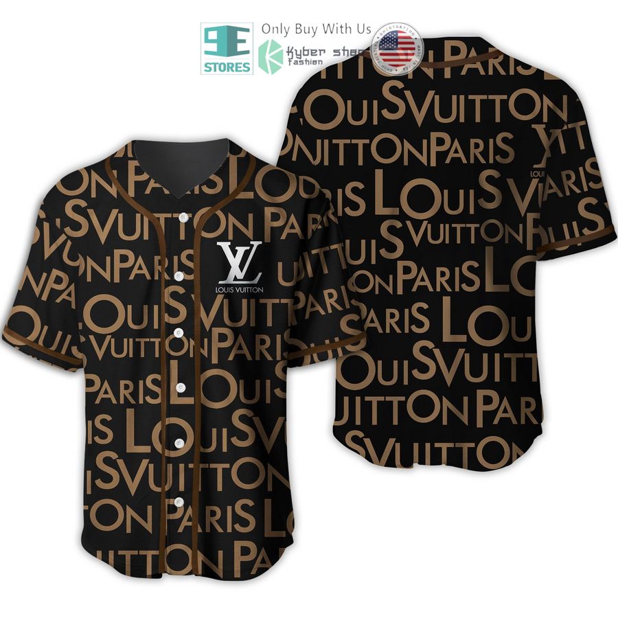 BEST Louis Vuittion Paris Black brown Baseball Jersey