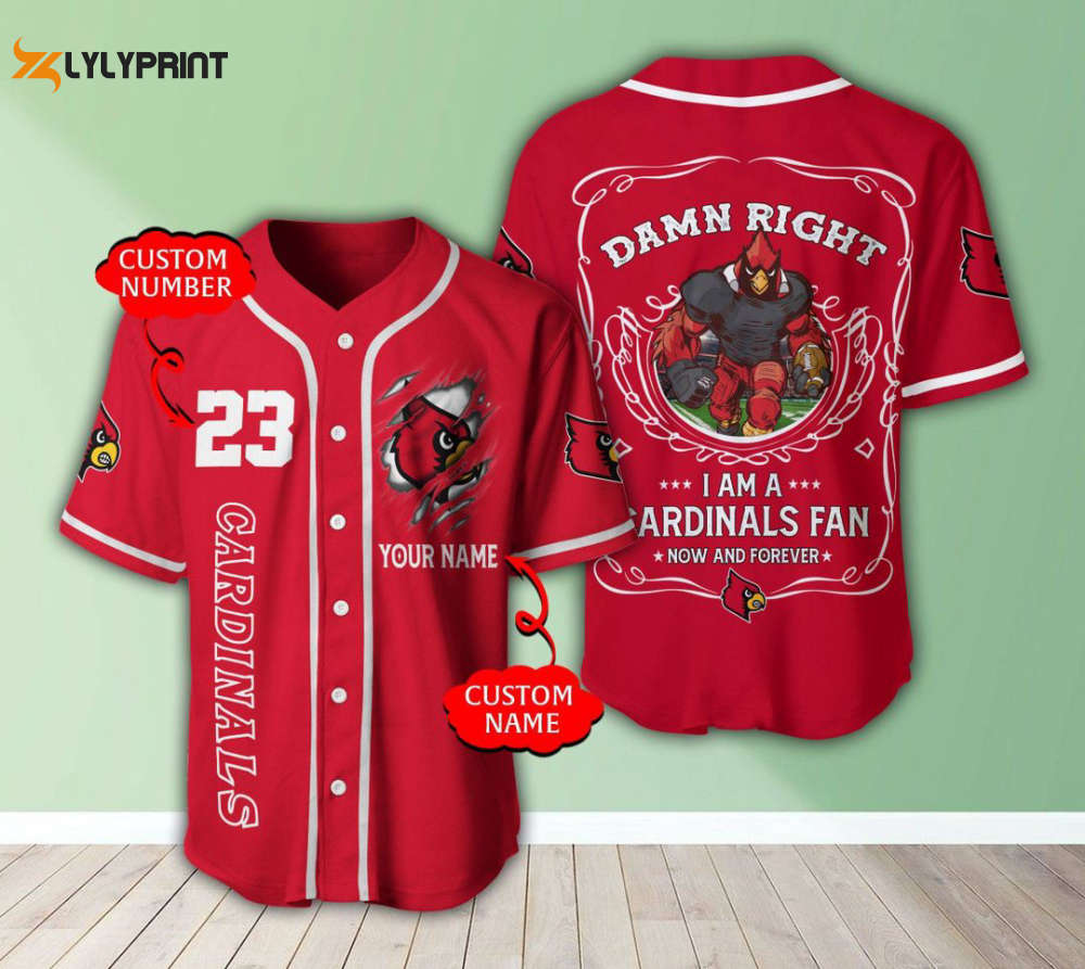 Louisville Cardinals Personalized Baseball Jersey Fan Gifts - lylyprint.com T-Shirts, Hoodie, Sweatshirt (Image 1)