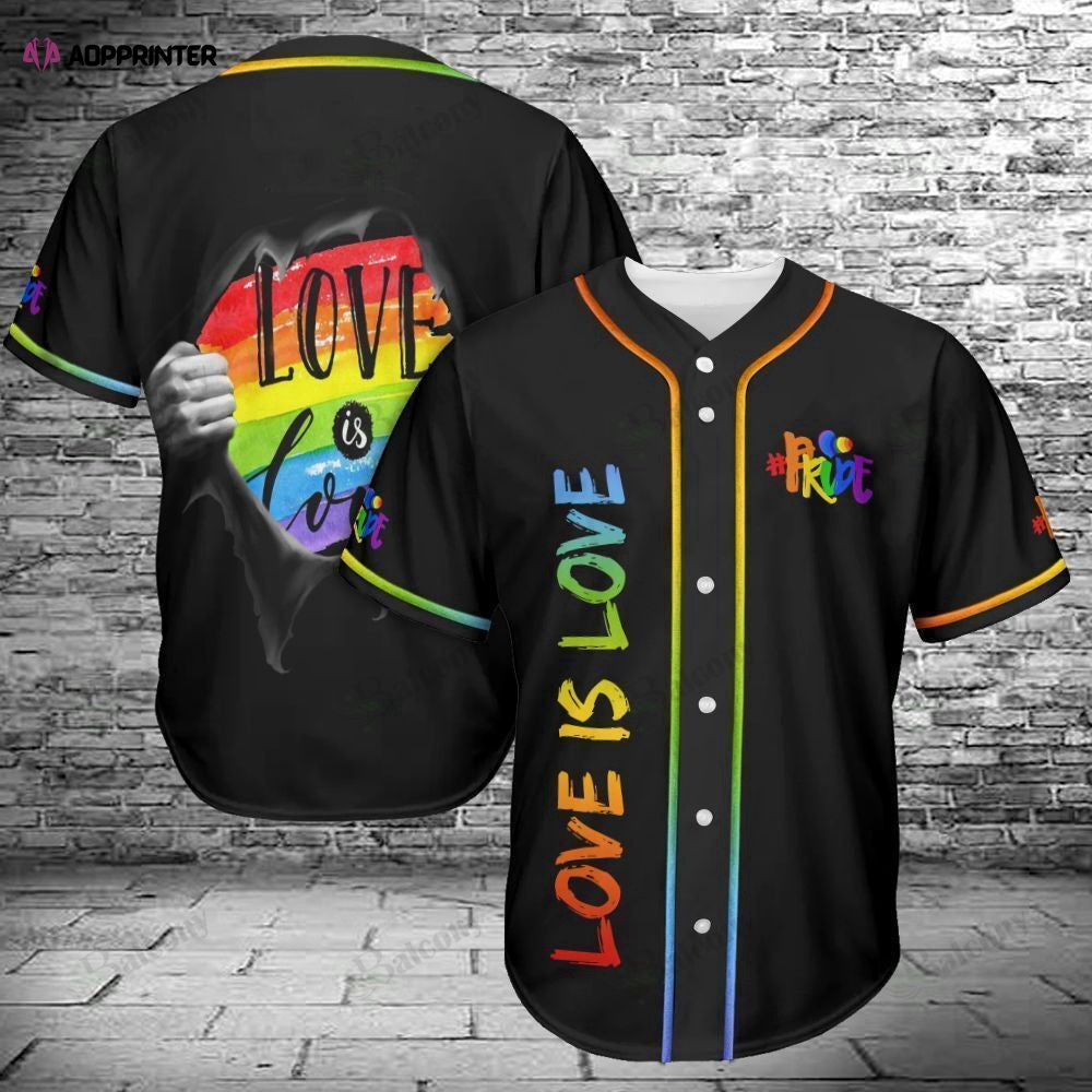 Love is Love LGBT Baseball Jersey - Stylish Baseball Tee for All Genders - Aopprinter Hoodie, Sweatshirt | WearSparks.com