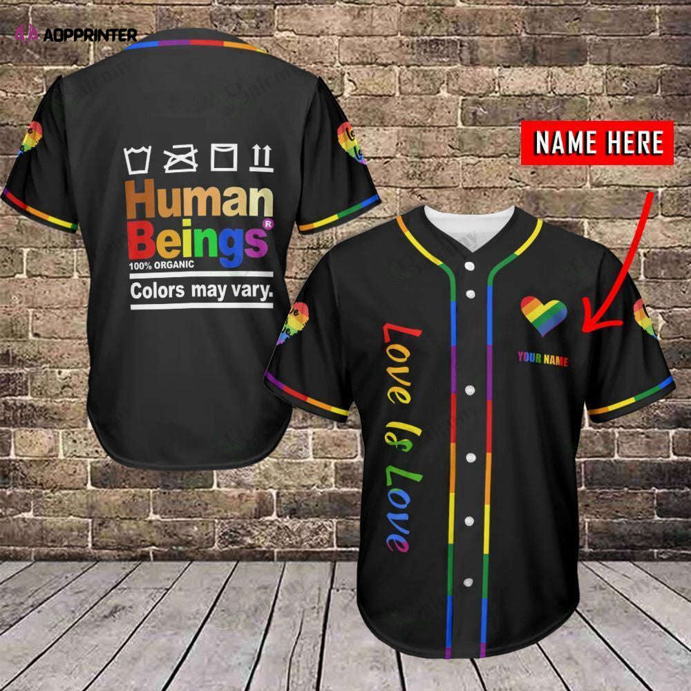 Love is Love Personalized Baseball Tee - LGBT Jersey 391 - Aopprinter Hoodie, Sweatshirt | WearSparks.com