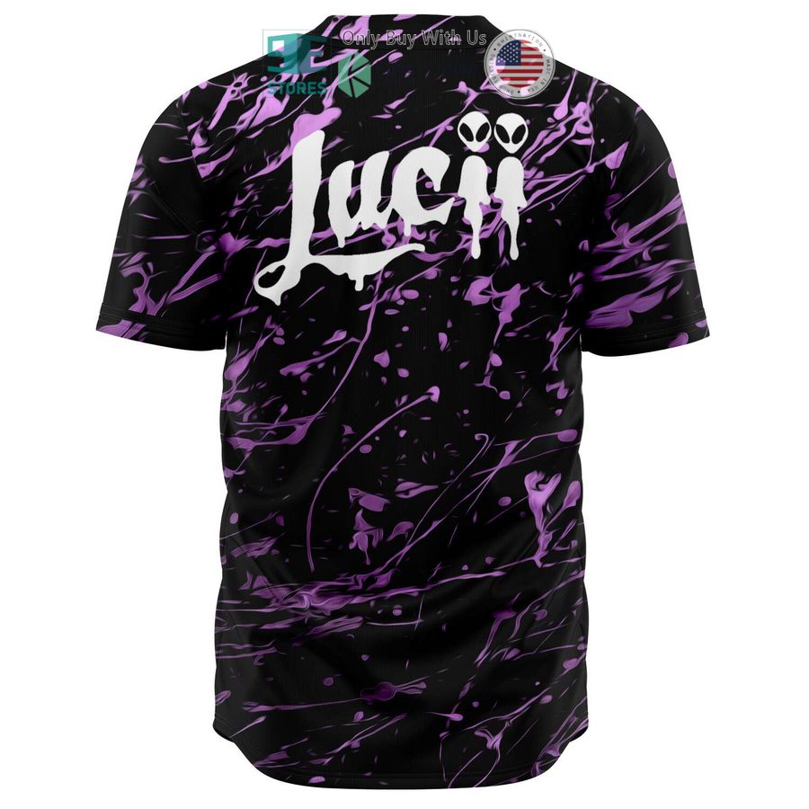 BEST Lucii paint black pink Baseball Jersey
