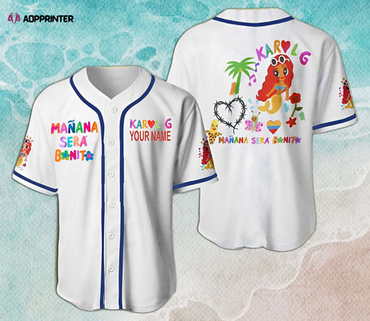 Maana Sera Bonito & La Bichota Jerseys Karol G Merchandise & New Album Custom Baseball Jersey