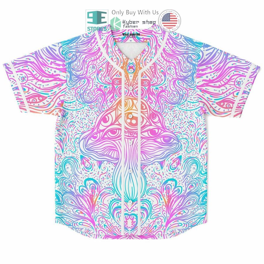 BEST Magic mushroom psychedelic art Baseball Jersey