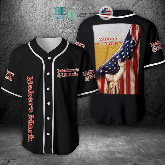 BEST Maker's Mark beer United States Flag Baseball Jersey