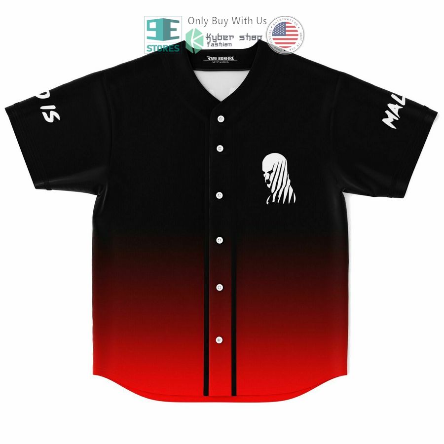 BEST Malaa Nation black red Baseball Jersey