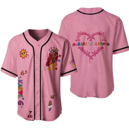 Manana Sera Karol G Pink Baseball Jersey T-Shirts, Hoodie, Sweatshirt | WearSparks.com