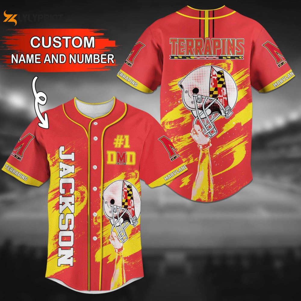 Custom Maryland Terrapins Baseball Jersey - Personalized - lylyprint.com T-Shirts, Hoodie, Sweatshirt (Image 1)
