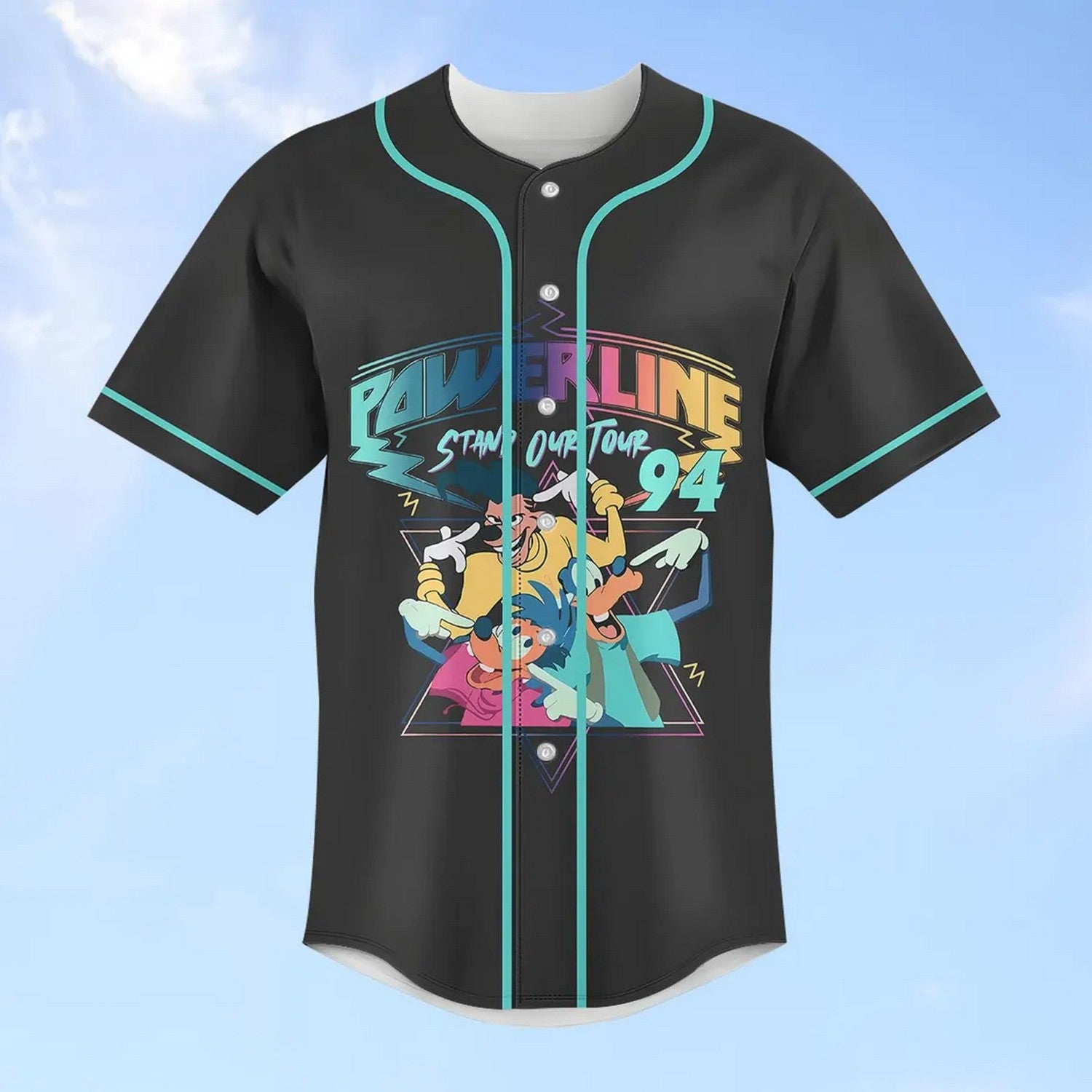 Max Goofy Roxanne Powerline Black Baseball Jersey T-Shirts, Hoodie, Sweatshirt | WearSparks.com (Image 3)
