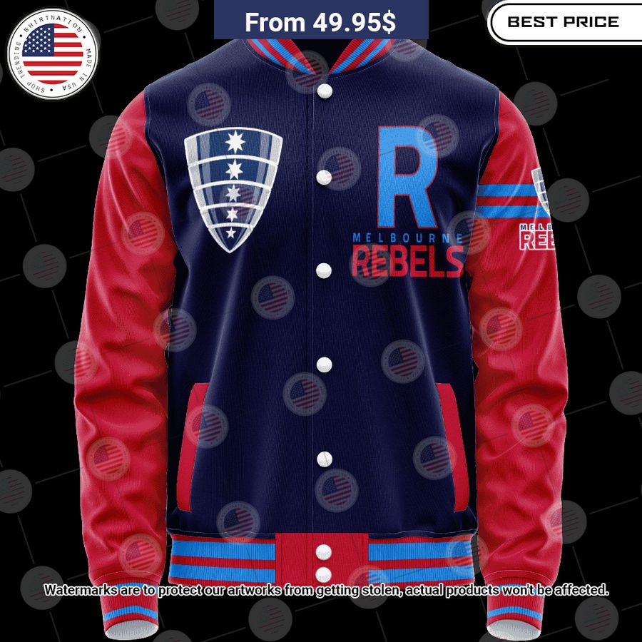 BEST Melbourne Rebels Vintage Logo Custom Baseball Jacket