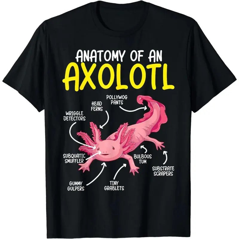 mens Anatomy of an Axolotl Kawaii Salamander Pet Axolotl Lover T-Shirt Hoodie, Sweatshirt | WearSparks.com