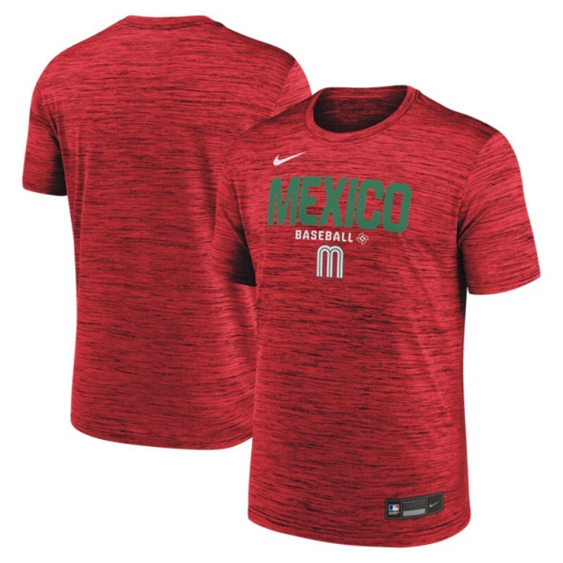 mexico baseball red 2026 world baseball classic velocity dri-fit t-shirt