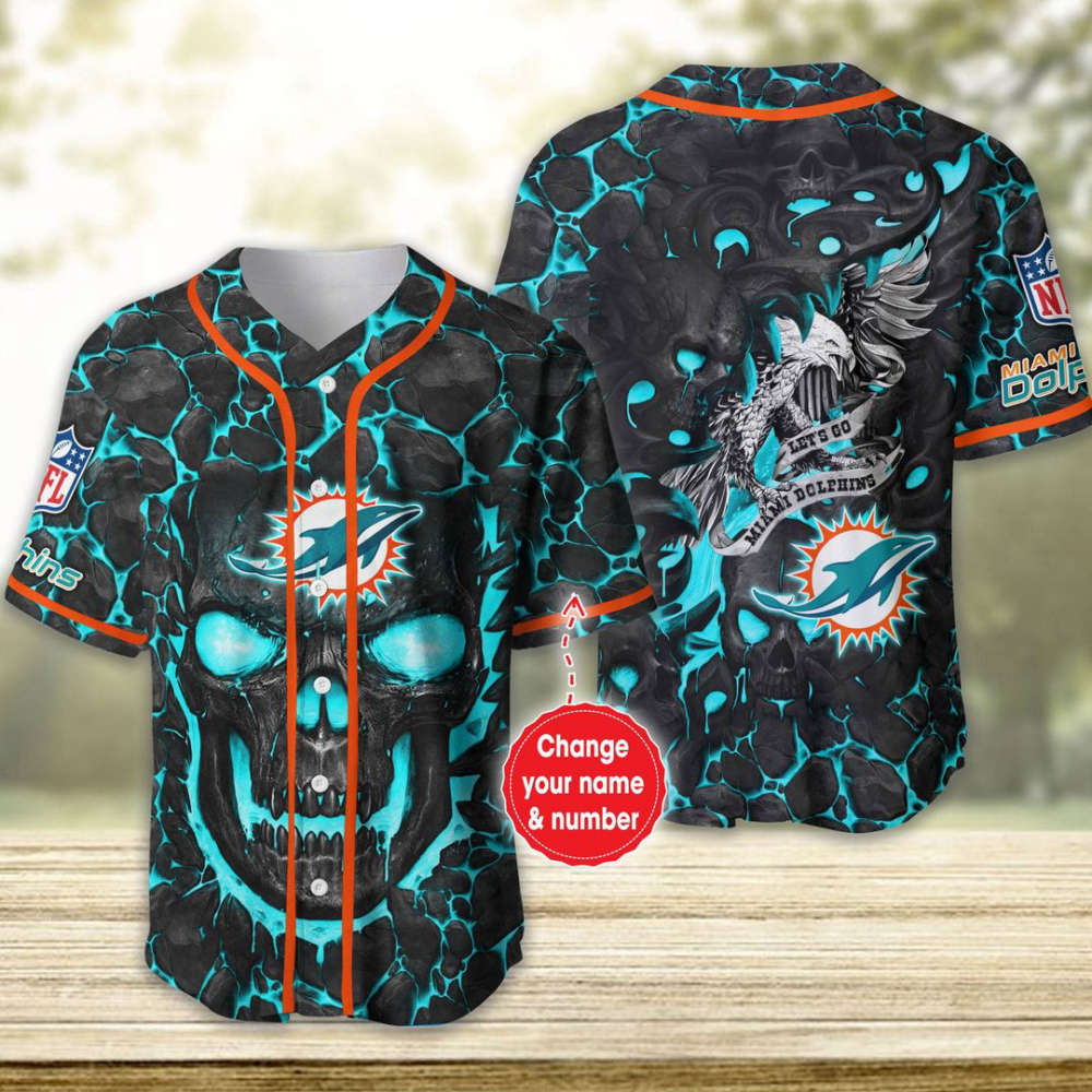 Miami Dolphins Personalized Baseball Jersey Fan Gifts - lylyprint.com T-Shirts, Hoodie, Sweatshirt | WearSparks.com (Image 2)