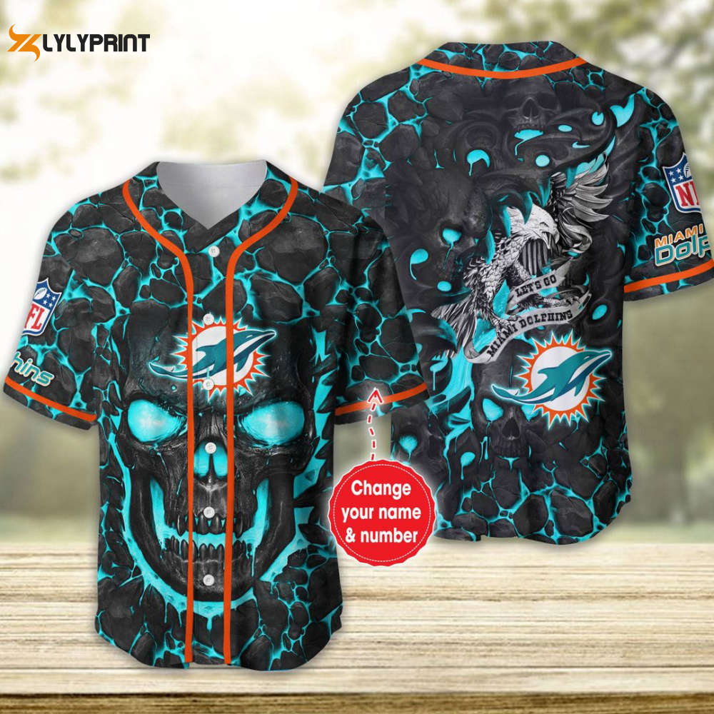 Miami Dolphins Personalized Baseball Jersey Fan Gifts - lylyprint.com T-Shirts, Hoodie, Sweatshirt | WearSparks.com (Image 1)