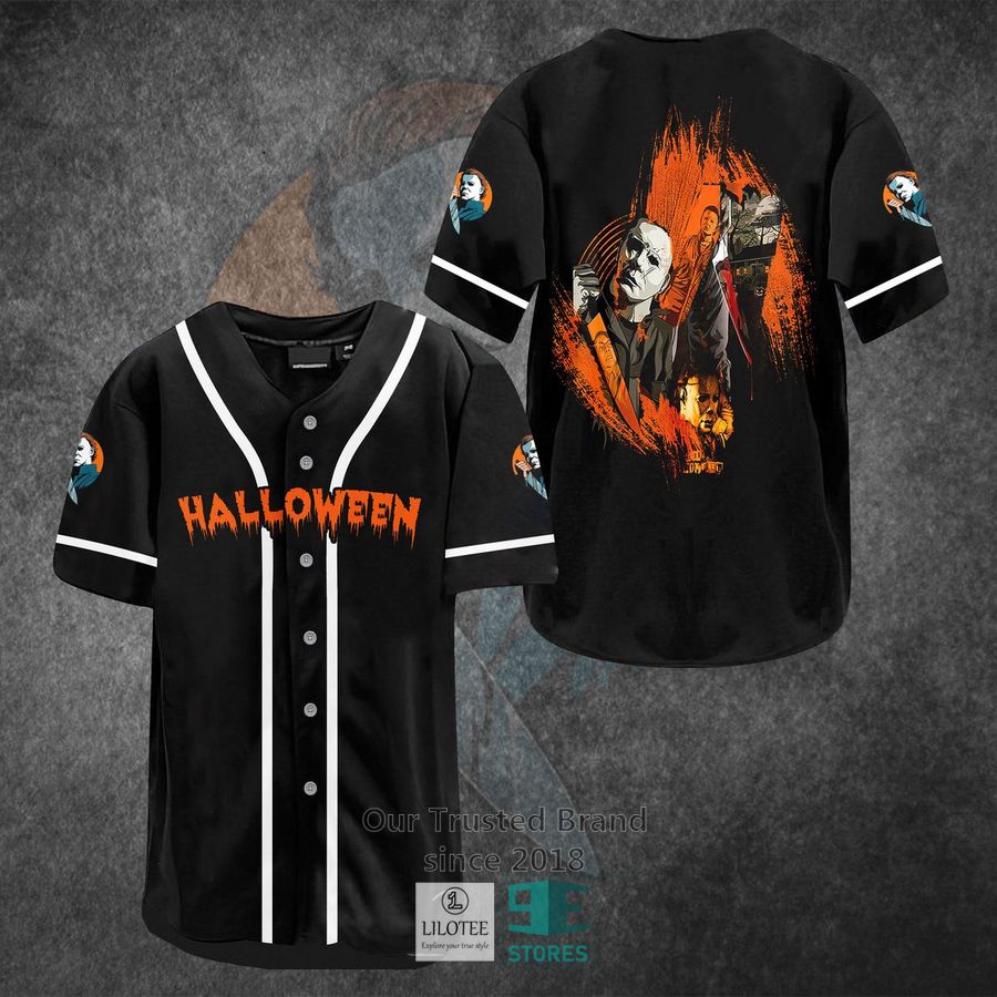 Michael Myers Halloween Horror Movie Black Baseball Jersey