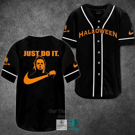 Michael Myers Just Do It Horror Movie Baseball Jersey