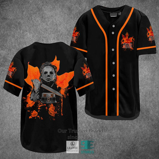 Michael Myers Mapple Leaf Horror Movie Baseball Jersey
