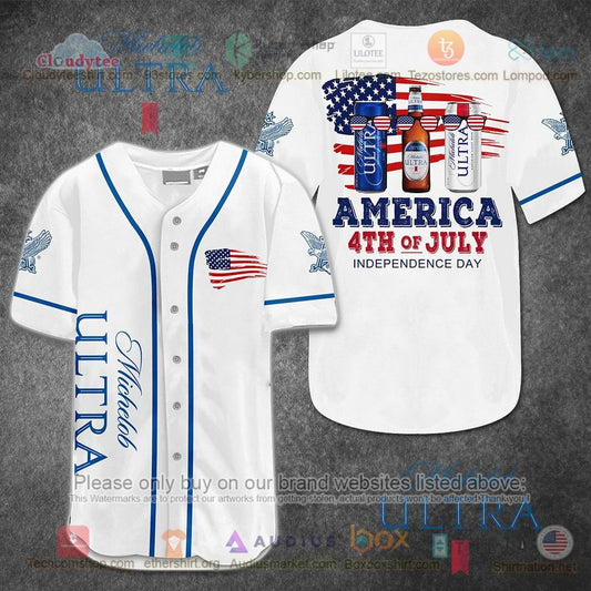 HOT Michelob ULTRA America 4th of July Baseball Jersey Shirt