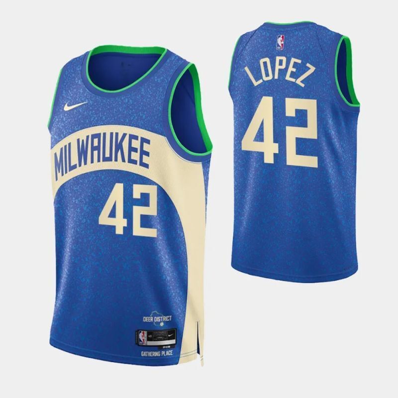 milwaukee bucks #42 robin lopez 2023-24 city edition swingman jersey