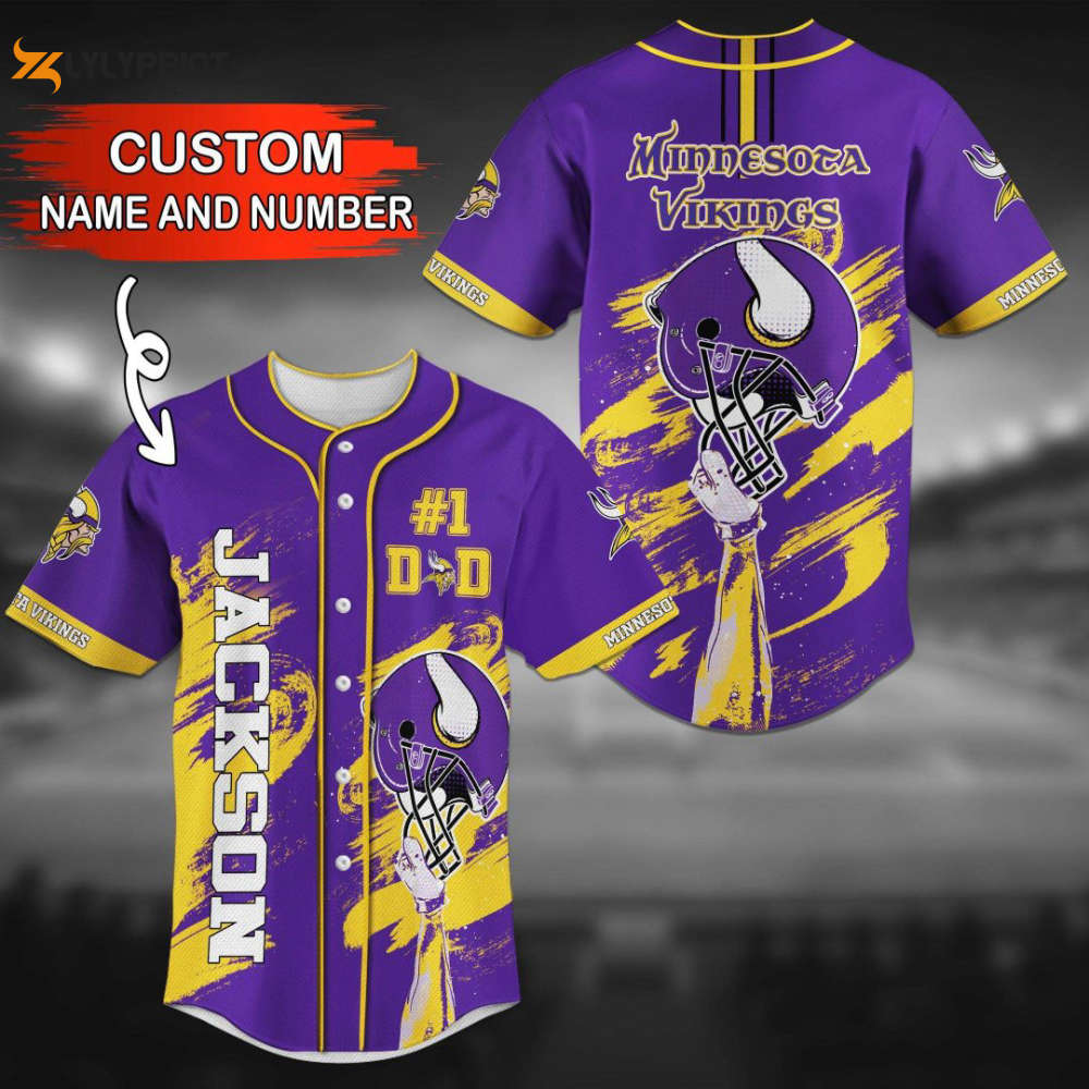 Minnesota Vikings Personalized Baseball Jersey Gift For Men Women - lylyprint.com T-Shirts, Hoodie, Sweatshirt (Image 1)