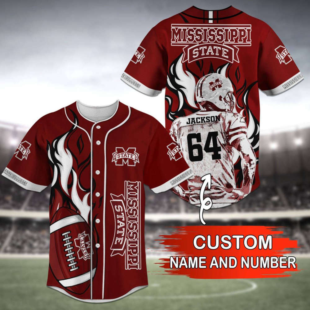 Mississippi State Bulldogs Baseball Jersey Personalized 2023 Gift For Men Women - lylyprint.com T-Shirts,... (Image 2)