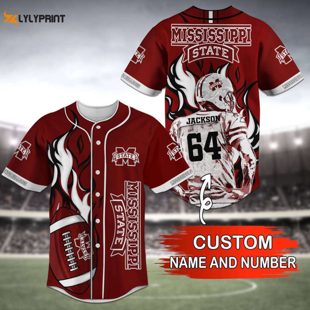 Mississippi State Bulldogs Baseball Jersey Personalized 2023 Gift For Men Women - lylyprint.com T-Shirts,... (Image 1)