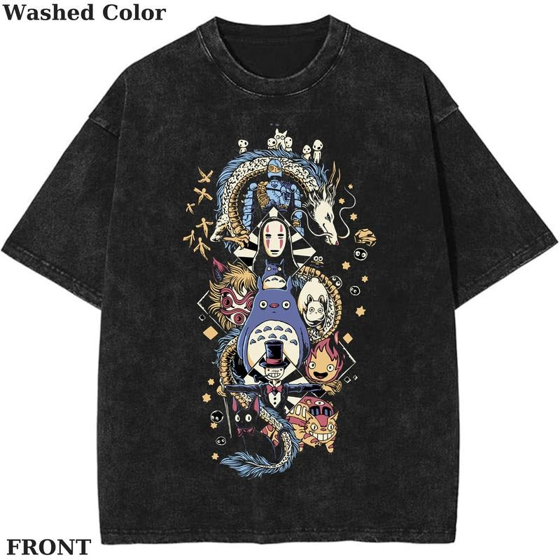 miyazaki world Vintage Graphic Tee, Anime Shirt,  Unisex Shirt, Anime Shirt, vintage clothing, Womenswear Cotton Top...