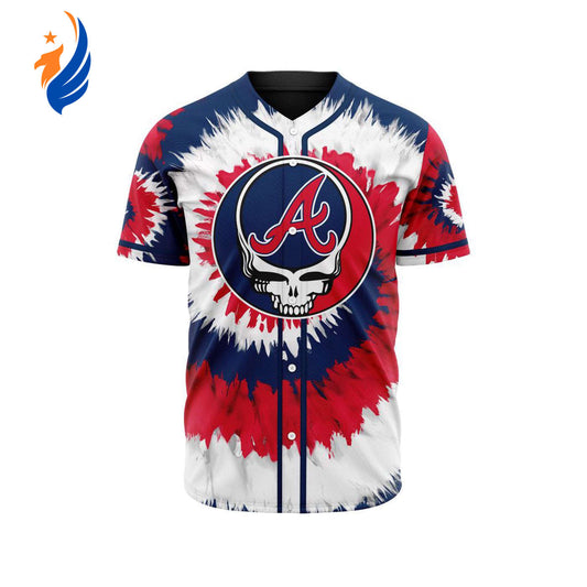 MLB Atlanta Braves Special Grateful Dead Design Baseball Jersey Gift for Men Women - Bafud T-Shirts, Hoodie,... (Image 1)