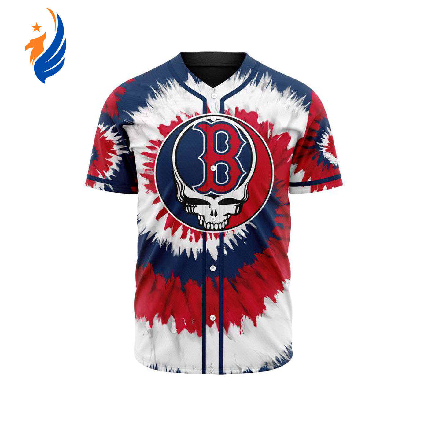 MLB Boston Red Sox Special Grateful Dead Design Baseball Jersey Gift for Men Women - Bafud T-Shirts, Hoodie,... (Image 1)