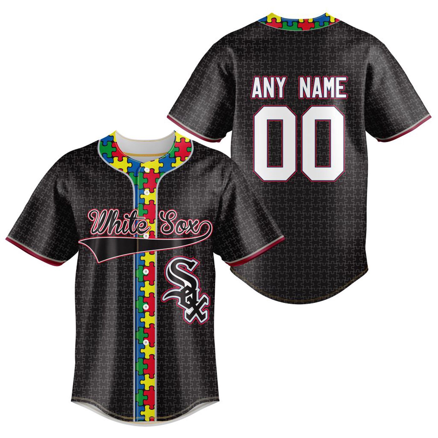 MLB Chicago White Sox Specialized Baseball Jersey Fearless Aganst Autism Gift for Men Women - Bafud T-Shirts,... (Image 2)