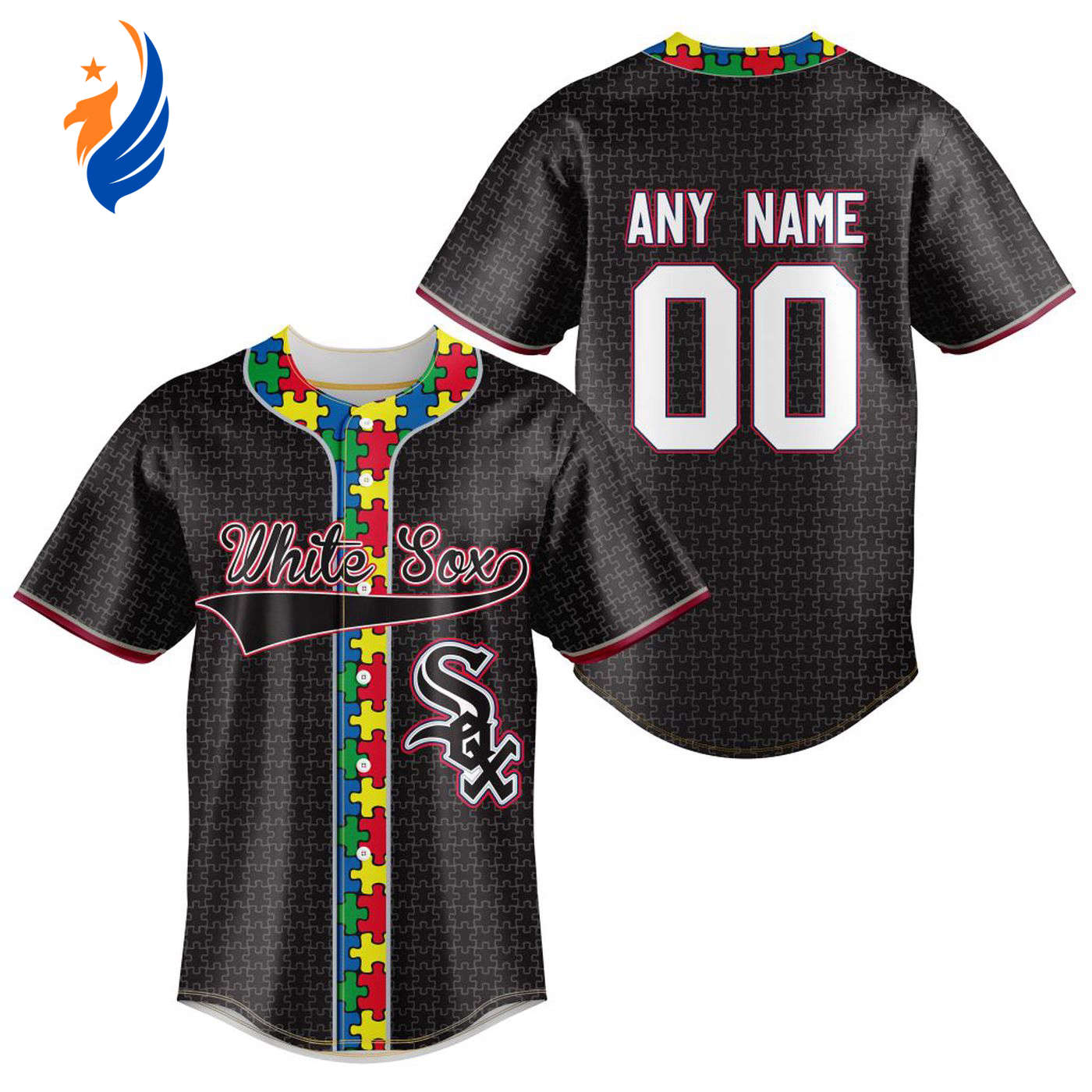 MLB Chicago White Sox Specialized Baseball Jersey Fearless Aganst Autism Gift for Men Women - Bafud T-Shirts,... (Image 1)