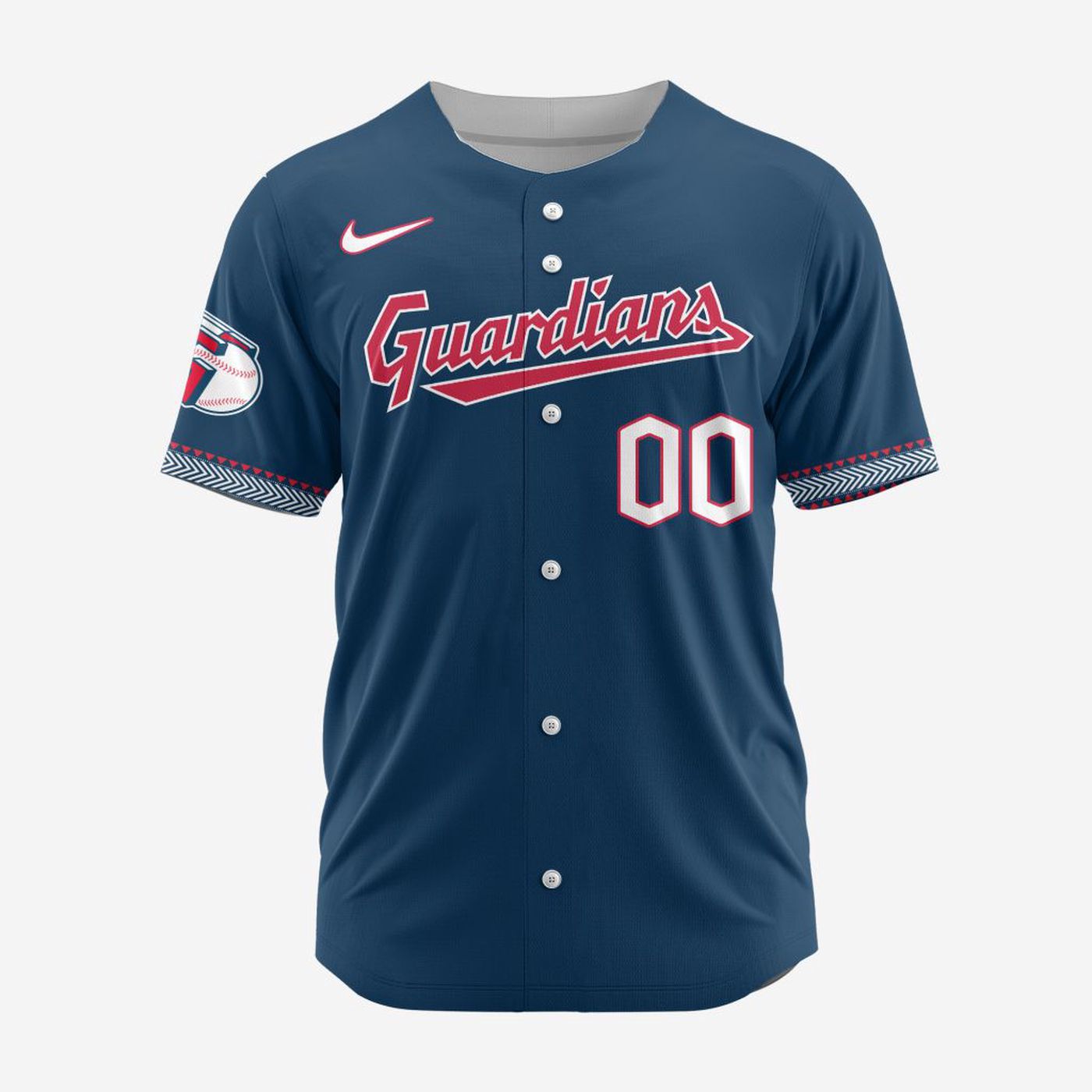 MLB Cleveland Guardians Personalized Alternate Design Concept Baseball Jersey 2402 - Bafud T-Shirts, Hoodie,... (Image 2)